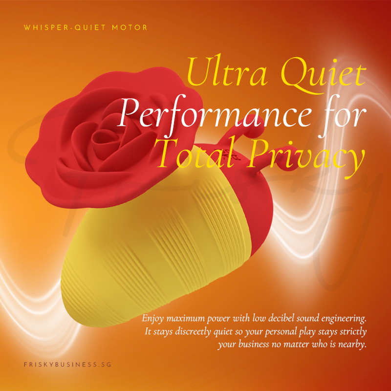 Stimulator shown with a sound wave illustration on an orange background