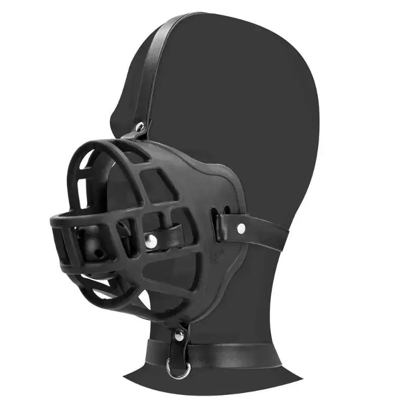 SHOTS Ouch! Muzzle with Removable Ball Gag Black sleek design featuring removable gag for versatile adult restraint Singapore