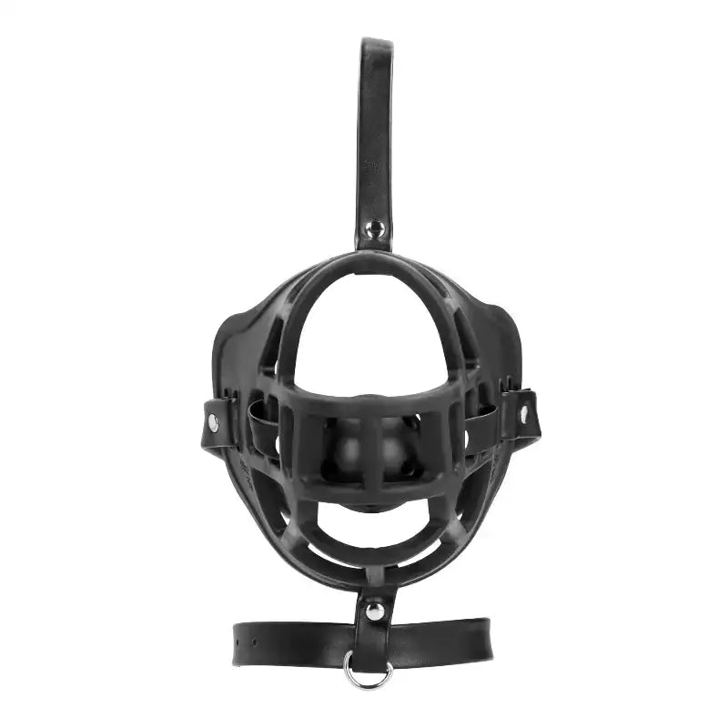 SHOTS Ouch! Muzzle with Removable Ball Gag Black smooth material and sturdy construction for reliable interactive adult play Singapore