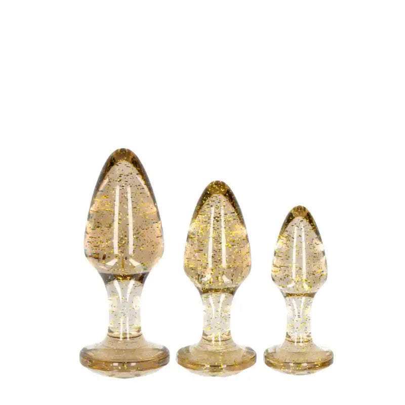 SHOTS Ouch! Acrylic Butt Plug Set Gold Elegant gold finish adds visual appeal for display or personal collection Singapore