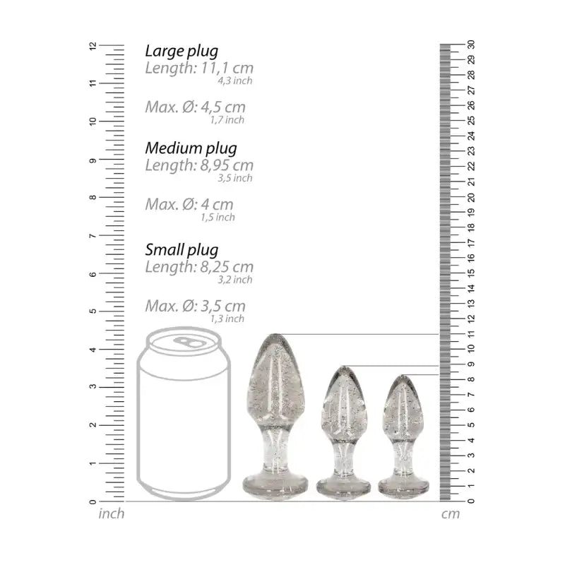 SHOTS Ouch! Acrylic Butt Plug Set Silver Perfect for beginners or experienced users exploring anal play with multiple sizes Singapore
