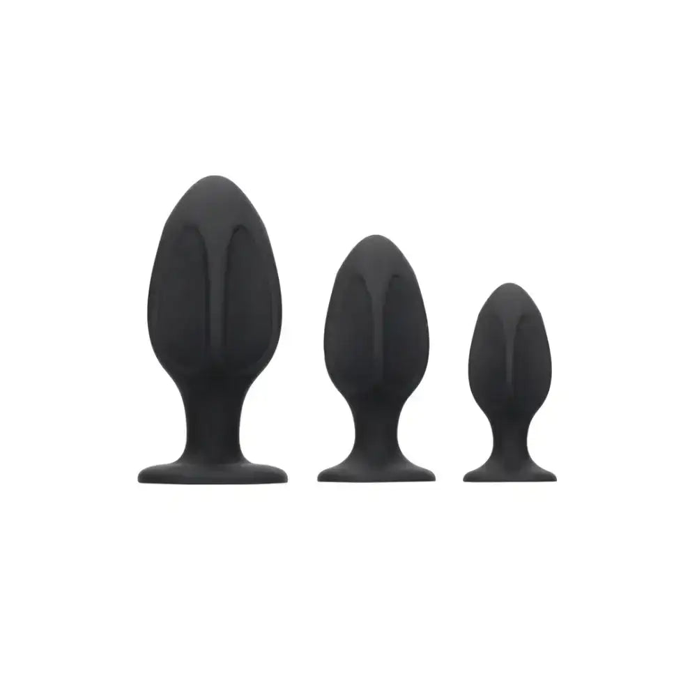 SHOTS Ouch! Diamond Shape Butt Plug Set flexible yet sturdy construction suitable for solo or partner play Singapore