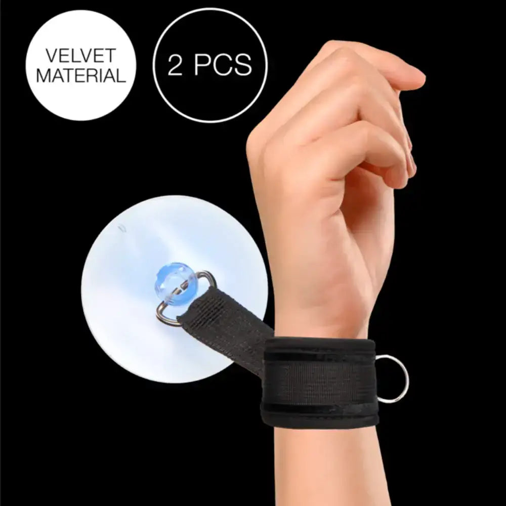 SHOTS Ouch! Adjustable Suction Cup Handcuffs soft interior lining ensures comfort during extended wear adult accessory Singapore