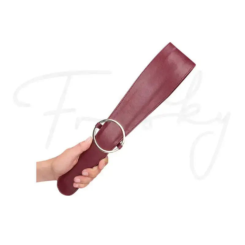 SHOTS Ouch! Belt Flogger Burgundy wearable and portable design for discreet storage and travel Singapore