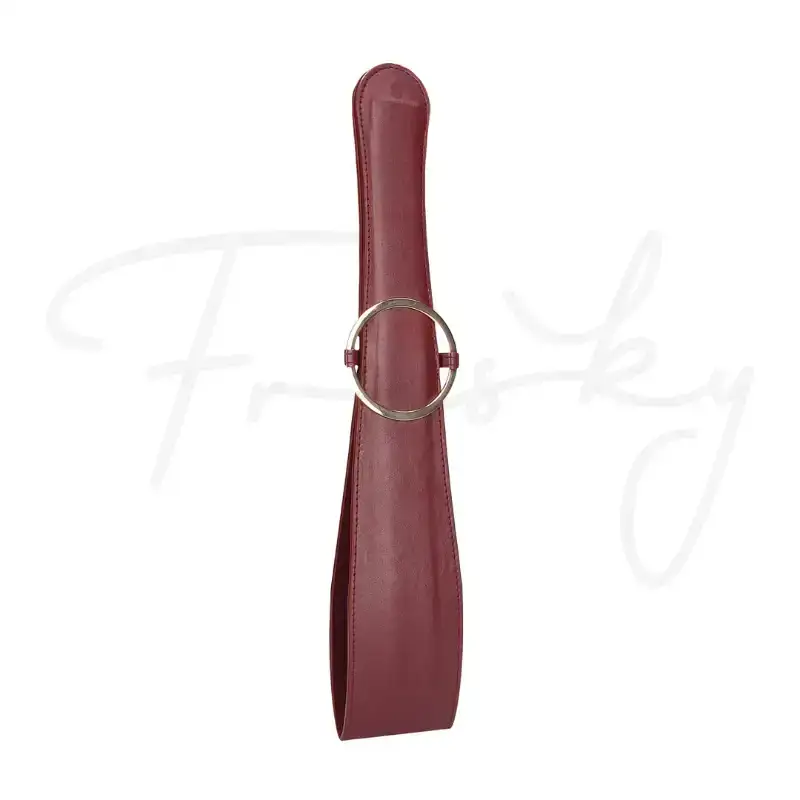 SHOTS Ouch! Belt Flogger Burgundy easy-to-clean leather strands for hygienic adult use Singapore