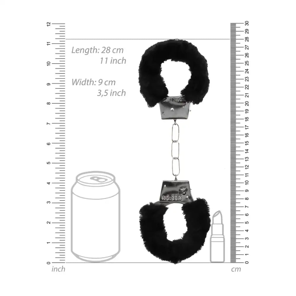SHOTS Ouch! Beginner's Furry Hand Cuffs compact and portable restraint accessory for playful sessions and gentle experimentation Singapore