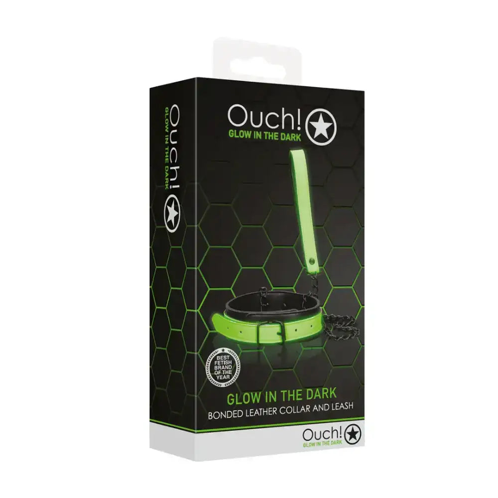SHOTS Ouch! Collar and Leash Glow in the Dark leash allows controlled movement for interactive partner activities Singapore