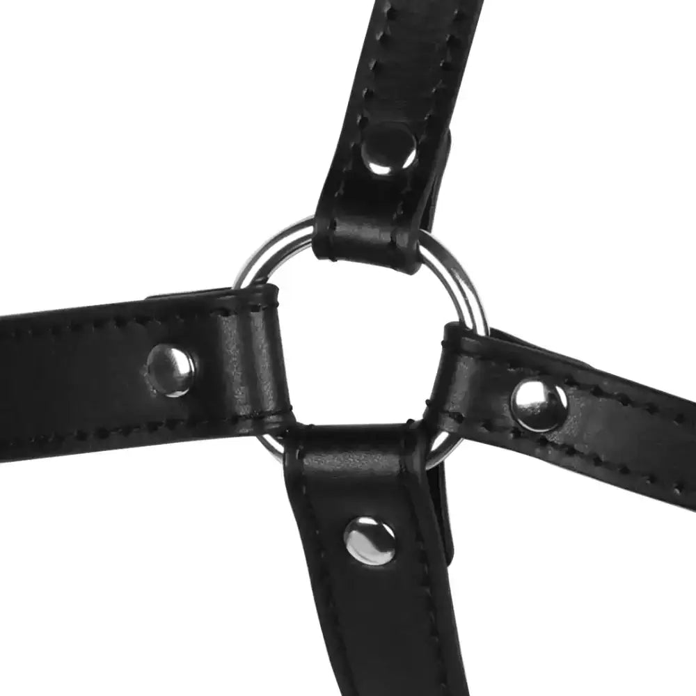 SHOTS Ouch! Blindfolded Head Harness with Solid Ball Gag compact and stylish adult restraint tool for bondage, roleplay, and intimate activities Singapore