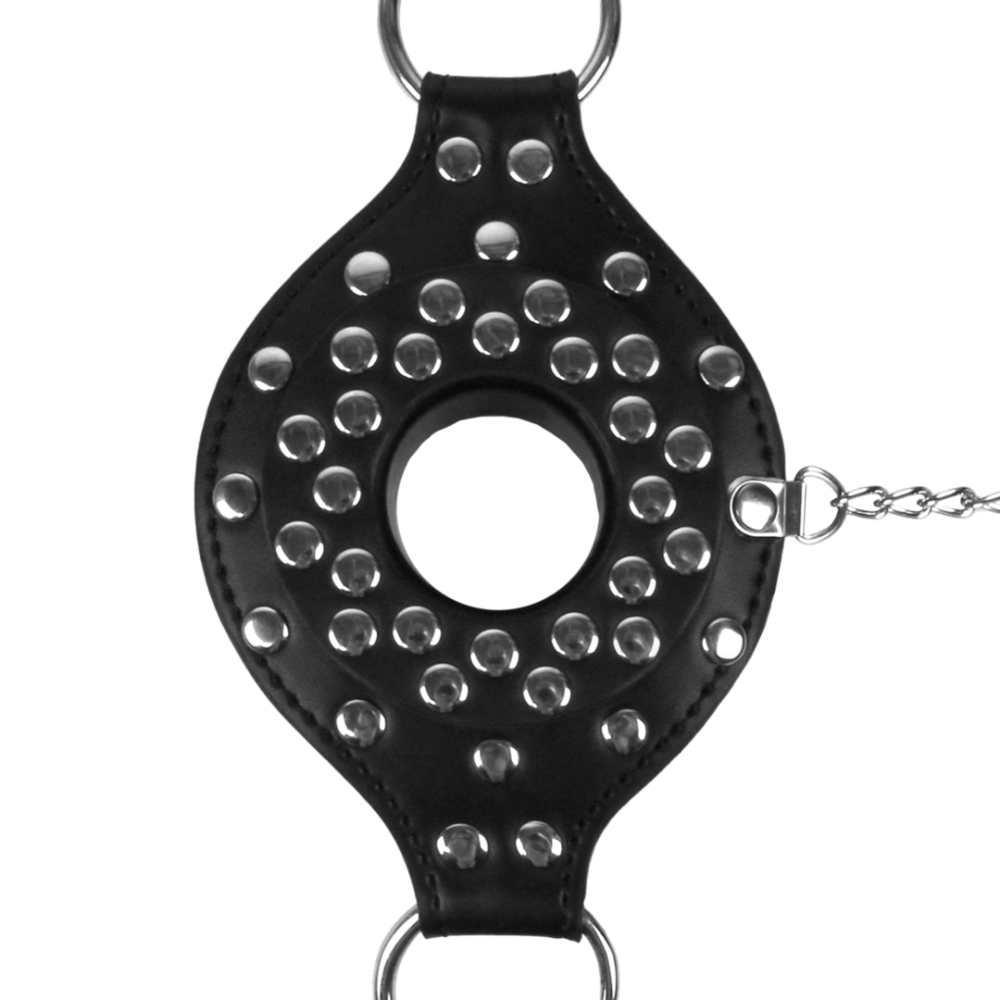 SHOTS - Open Mouth Gag Head Harness with Plug Stopper