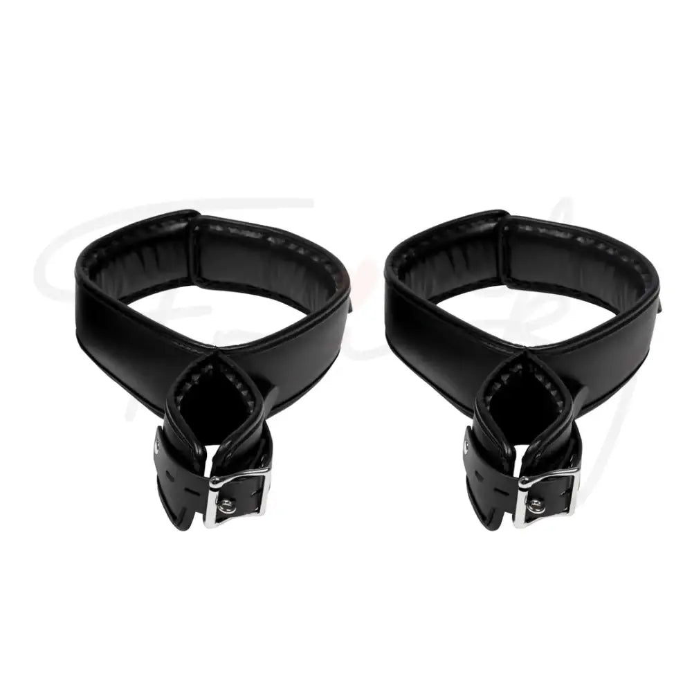 SHOTS Ouch! Hand and Thigh Cuffs Set black lightweight design suitable for solo or partner bondage play Singapore