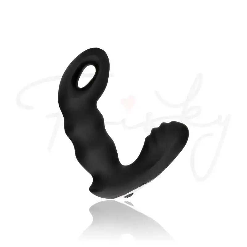SHOTS Ouch! Beaded Vibrating Prostate Massager with Remote Control black sleek black finish stylish adult toy Singapore