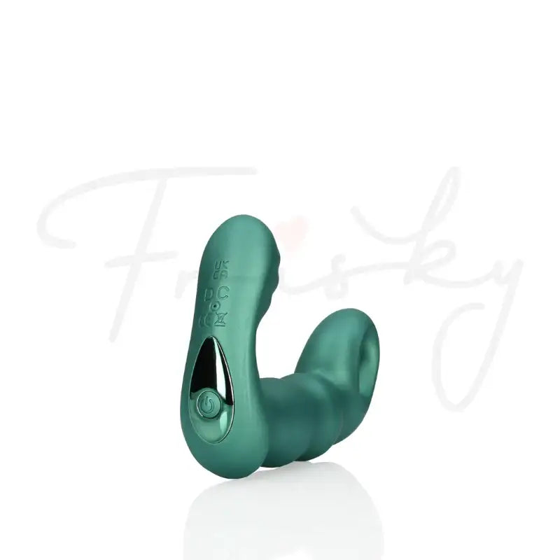 SHOTS Ouch! Beaded Vibrating Prostate Massager with Remote Control metallic green multiple vibration modes and intensity settings Singapore