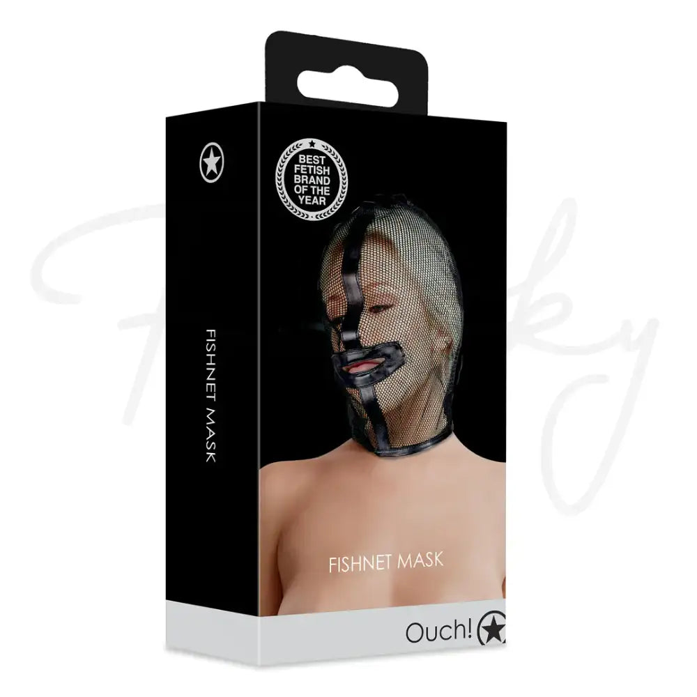 SHOTS Ouch! Fishnet Mask black versatile adult wearable perfect for creative bedroom roleplay scenarios Singapore