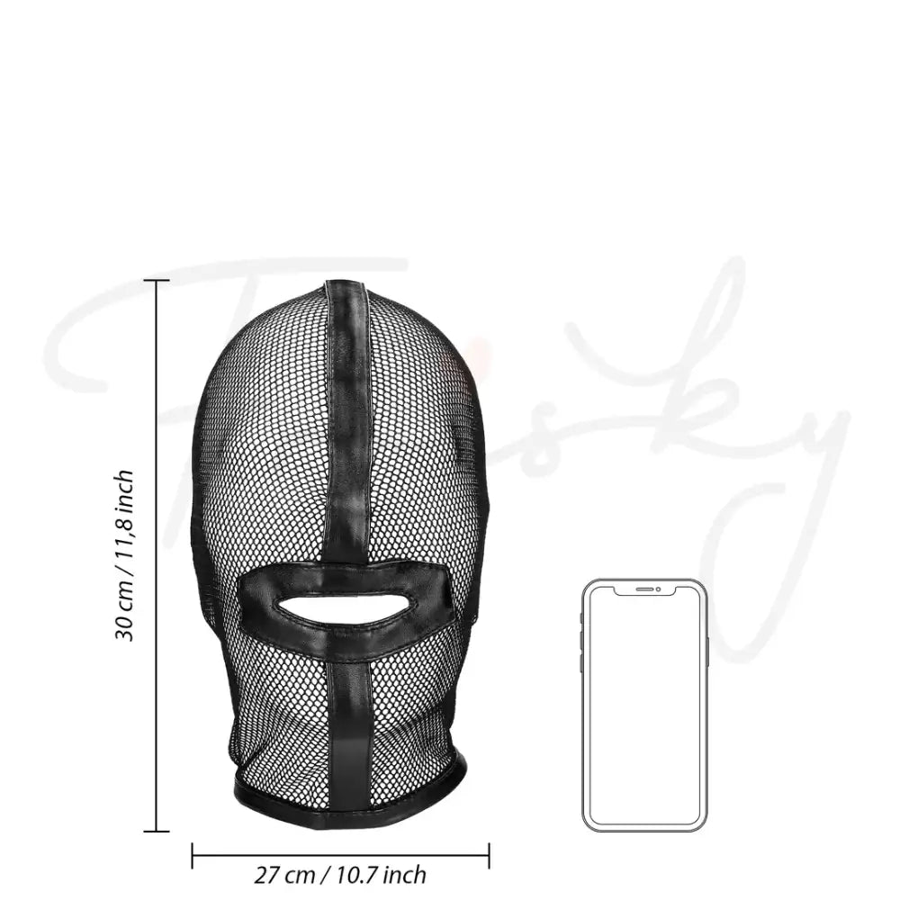 SHOTS Ouch! Fishnet Mask black lightweight design suitable for versatile intimate scenarios Singapore