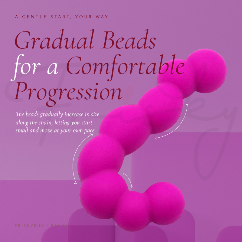 Velvet Ascent shown against a purple backdrop highlighting graduated bead sizes