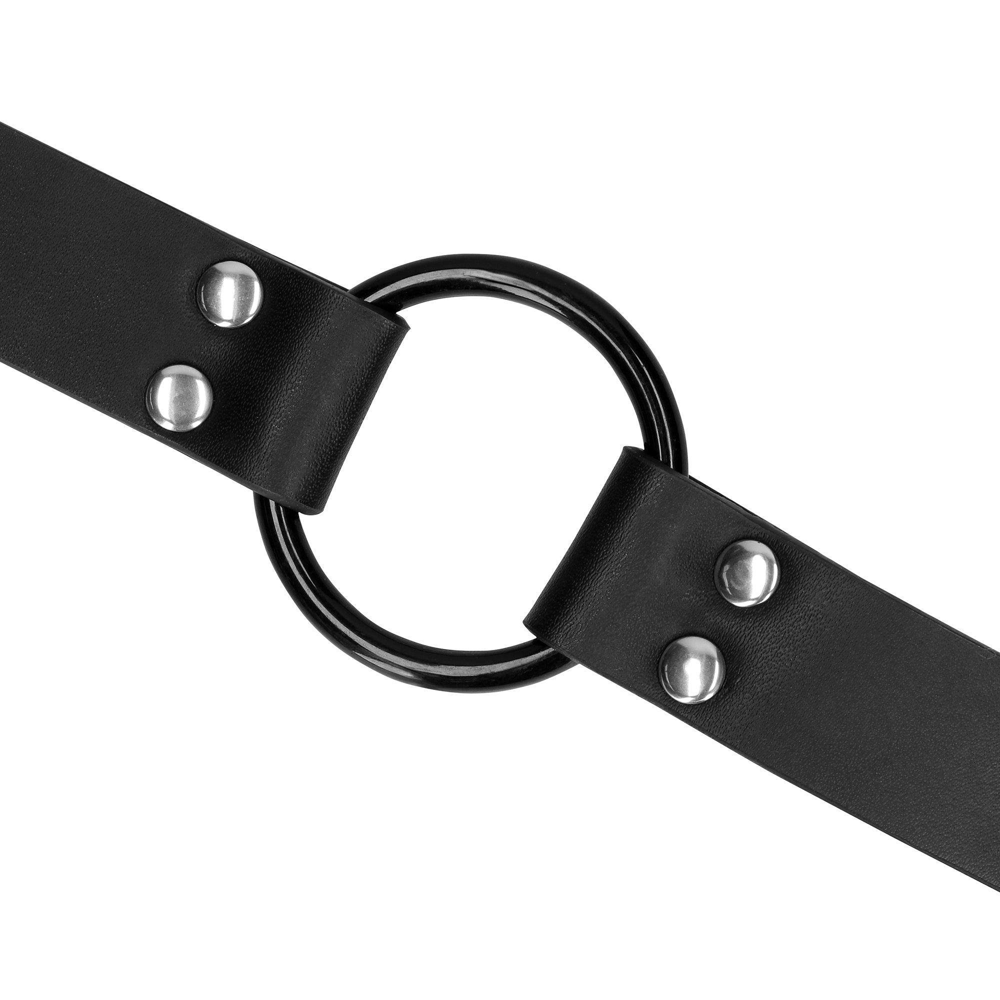 SHOTS Ouch! Metal O-Ring Gag with Nipple Clamps - Black