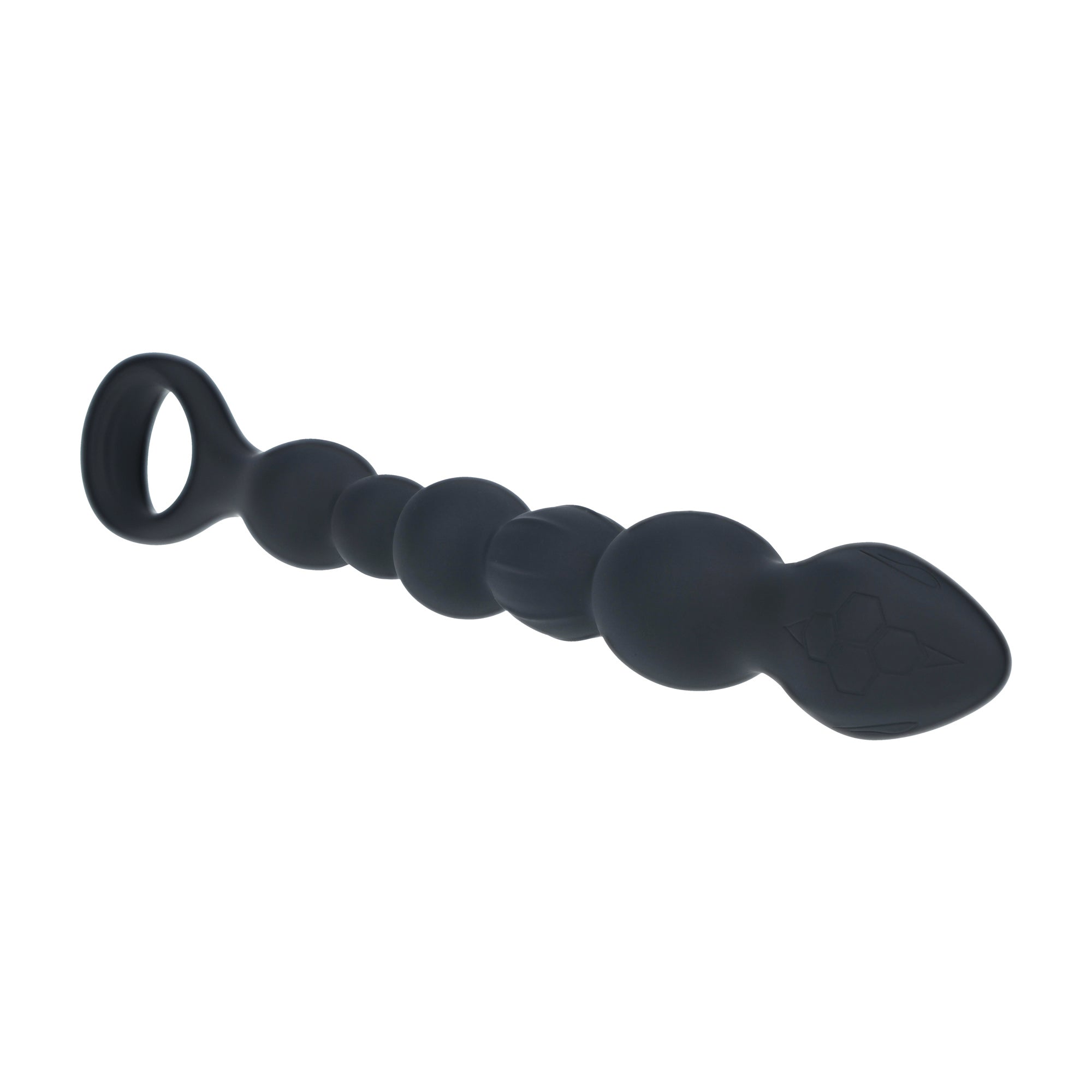 SHOTS LEVELZ! - Beaded Snake Silicone Anal Probe with Loop - Black