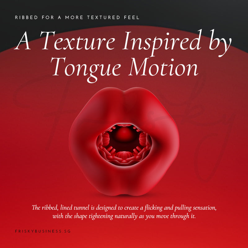 Rouge Allure: close-up of the textured inner opening, designed to feel like tongue motion