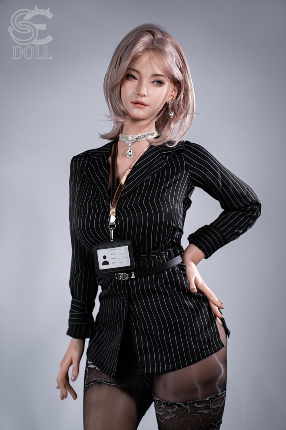 Mid-shot of SEDOLL T160 cm C Aya Series Silicone - Shion.B standing, showing her proportions.