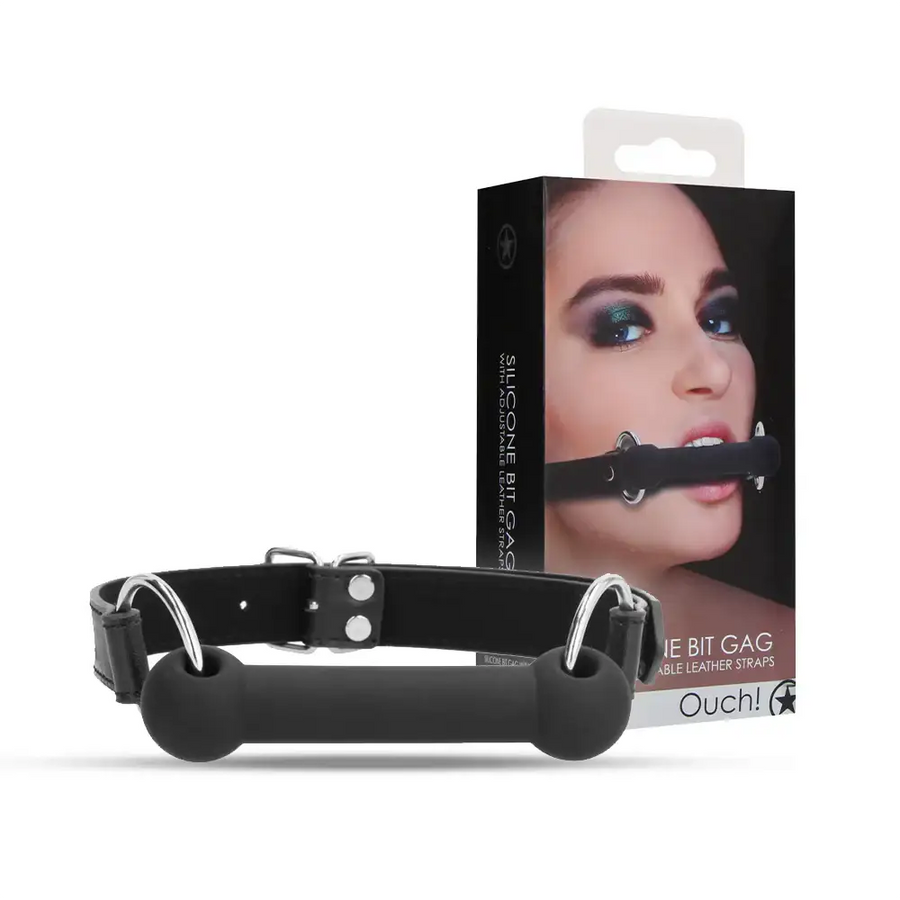 SHOTS Ouch! Bit Gag adjustable silicone mouthpiece with secure strap for comfortable restraint during adult play Singapore