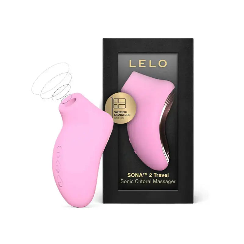 LELO Sona 2 Travel Sonic Clitoral Massager Pink compact and portable sonic massager designed for precise clitoral stimulation Singapore