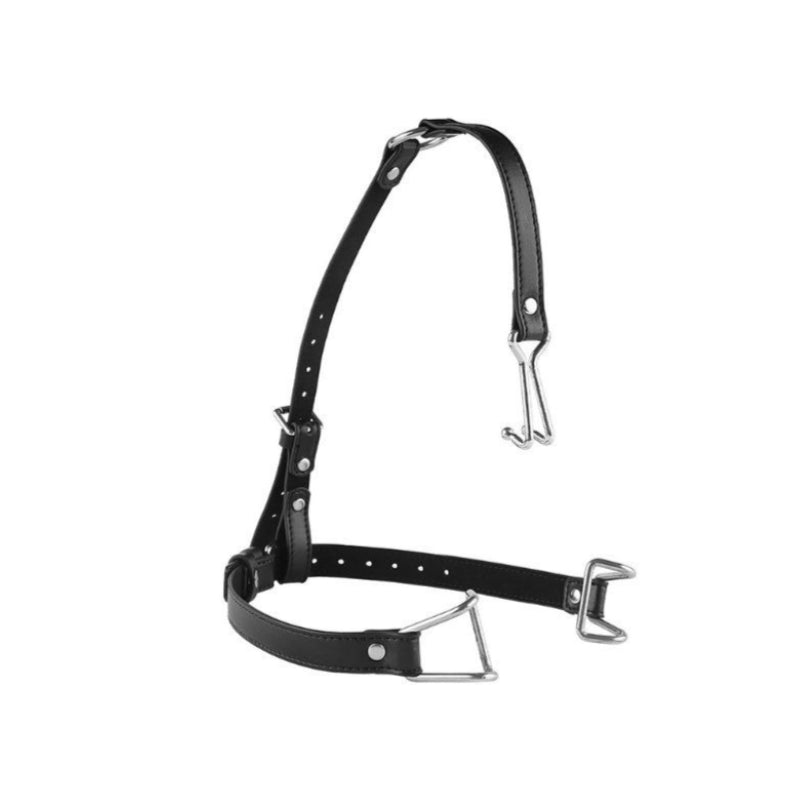 Restrained Lust - BDSM Leather Open Mouth Gag