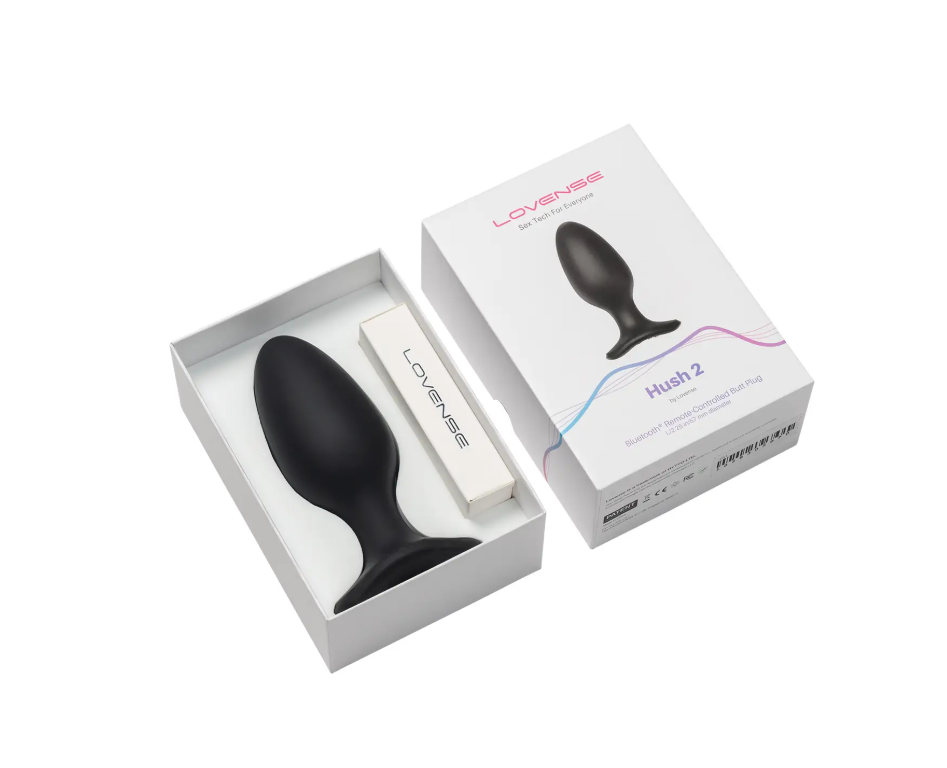 Lovense - Hush 2 (2.25 in) - Bluetooth Remote-Controlled Butt Plug - L