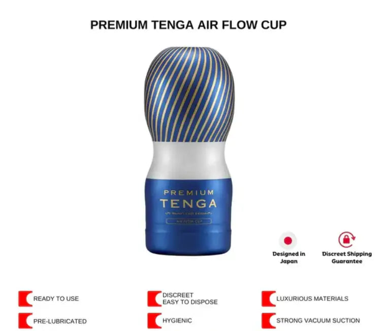 Tenga Premium Air Flow Cup Masturbator Flip Open Design Easy Maintenance Reusable Silicone Device Singapore
