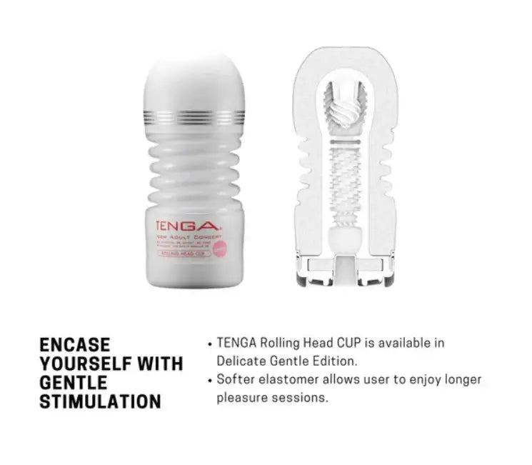 Tenga Rolling Head Cup Masturbator Gentle Compact Sleek Design Convenient for Travel Durable Silicone Singapore