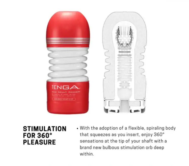 Tenga - Rolling Head Cup Masturbator - Standard - Frisky Business Adult Sex Toys Shop