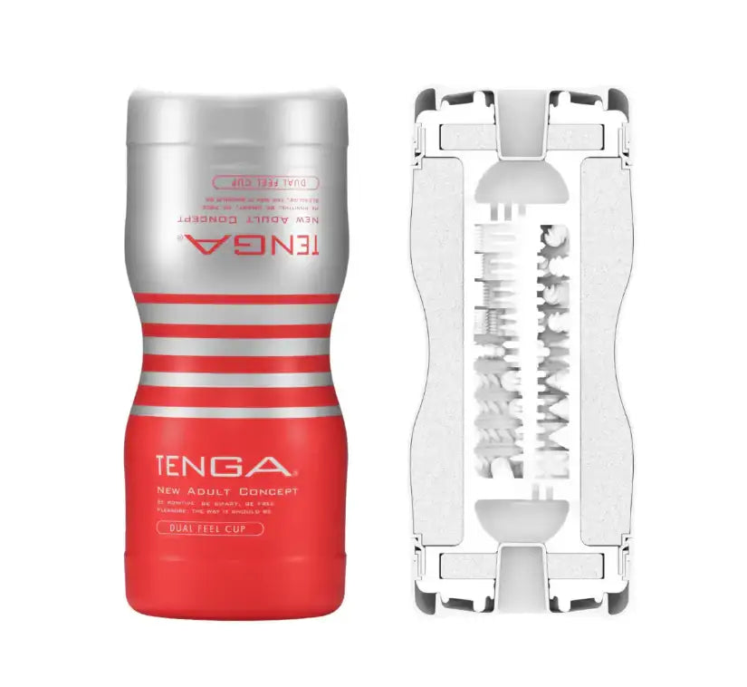 Tenga Dual Sensation Cup Masturbator Standard Ergonomic Shape Lightweight Reusable Personal Pleasure Device Singapore