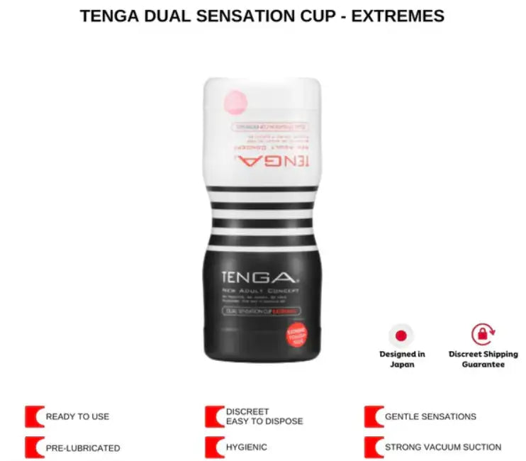 Tenga Dual Feel Cup Extremes Masturbation Cup Compact Sleek Design Convenient for Travel Durable Silicone Singapore