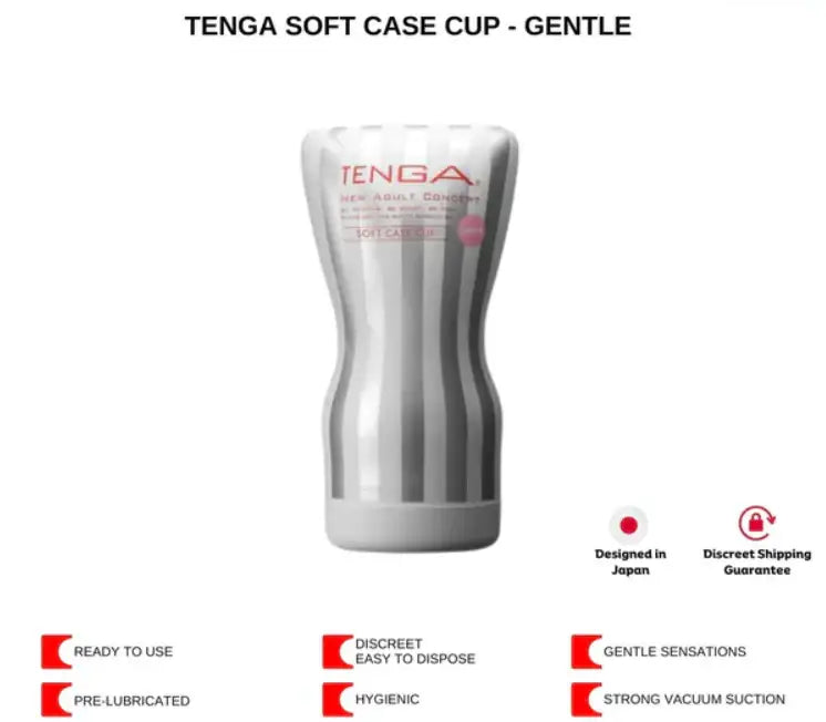 Tenga Soft Case Cup Masturbator Gentle Realistic Interior Texture Smooth Flexible Material High Quality Singapore
