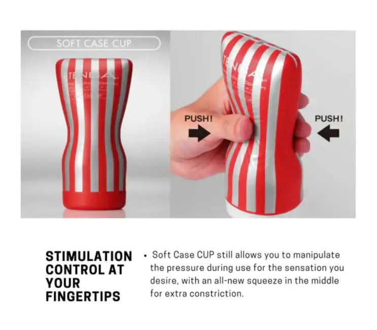 Tenga Soft Case Cup Masturbator Standard Adjustable Tightness Enhanced Stimulation Comfortable Grip Singapore