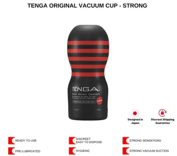 Tenga Original Vacuum Cup Masturbator Strong Adjustable Tightness Enhanced Stimulation Comfortable Grip Singapore