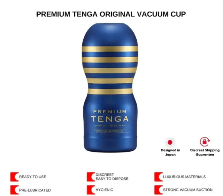 Tenga Premium Original Vacuum Cup Masturbator Premium Quality Silicone Soft Interior Realistic Texture Singapore