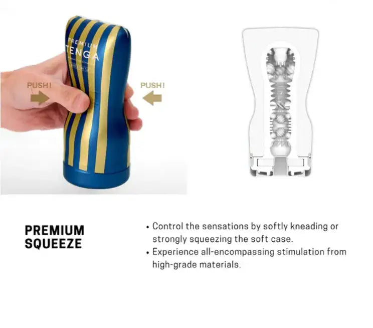 Tenga Premium Soft Case Cup Masturbator Adjustable Tightness Enhanced Stimulation Comfortable Grip Singapore
