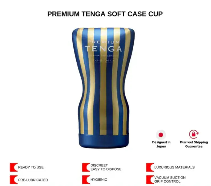 Tenga Premium Soft Case Cup Masturbator Compact Sleek Design Convenient for Travel Durable Silicone Singapore