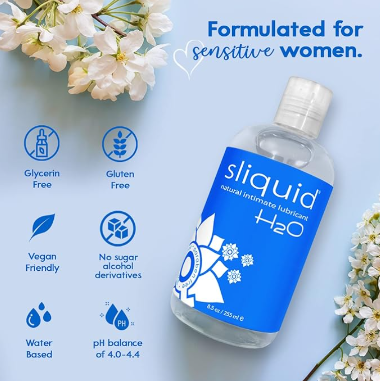 Sliquid - Naturals H2O Intimate Water Based Lubricant Glycerine And Paraben Free 125ml