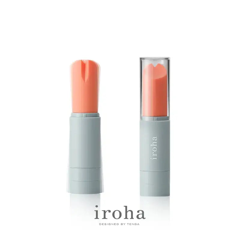 Two lipstick-style vibrators displayed side by side in matching color design