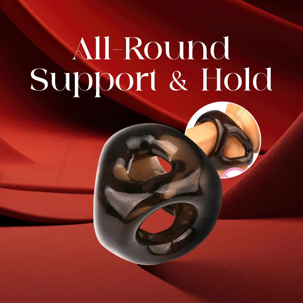 Ergonomic grip ring providing balanced support and secure all-around hold