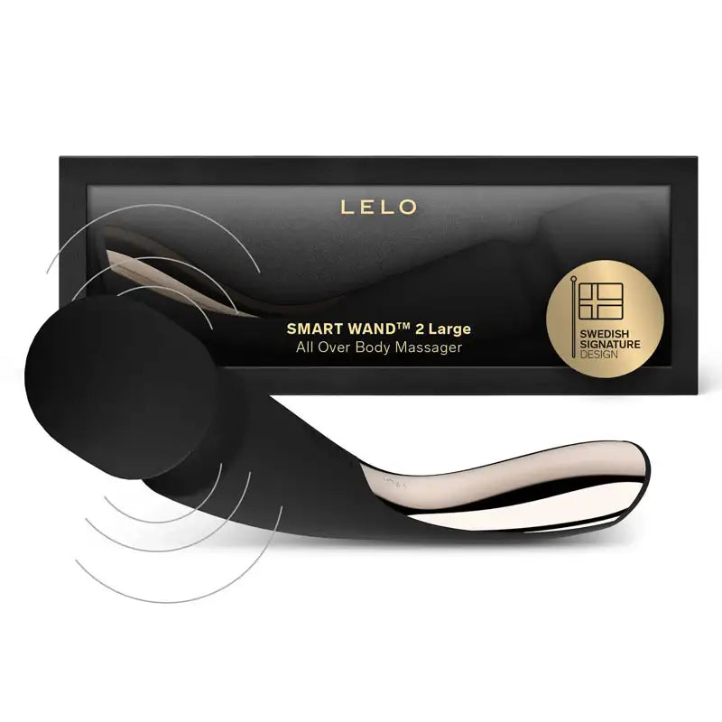 LELO Smart Wand 2 Large Black powerful rechargeable wand massager for deep muscle relief and relaxation Singapore
