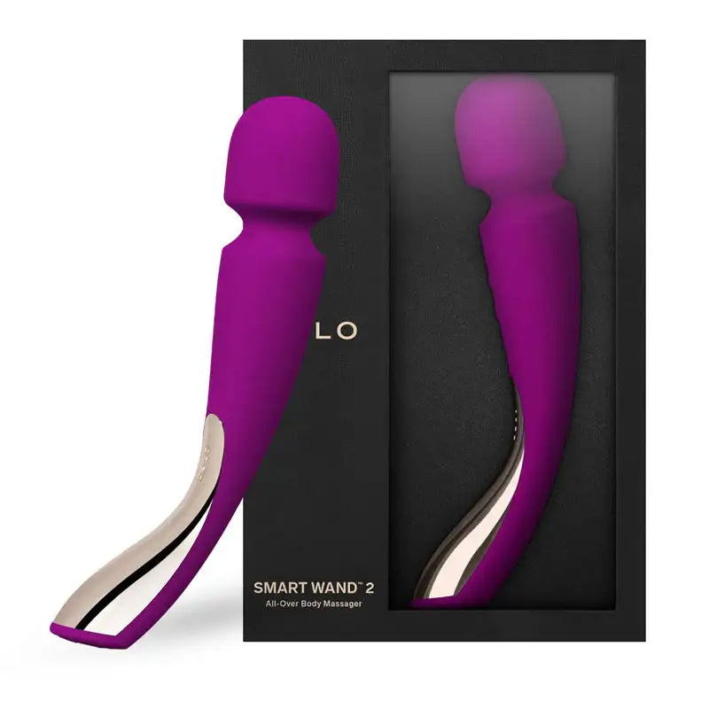 LELO Smart Wand 2 Medium Deep Rose powerful personal massager with ergonomic handle and soft silicone head for intense stimulation Singapore
