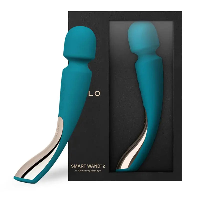 LELO Smart Wand 2 Medium Ocean Blue high-performance personal massager with ergonomic handle and flexible silicone head for targeted stimulation Singapore