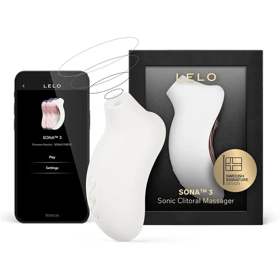 LELO Sona 3 Sensonic White app-controlled clitoral stimulator with powerful sonic pulses for precise personal stimulation Singapore