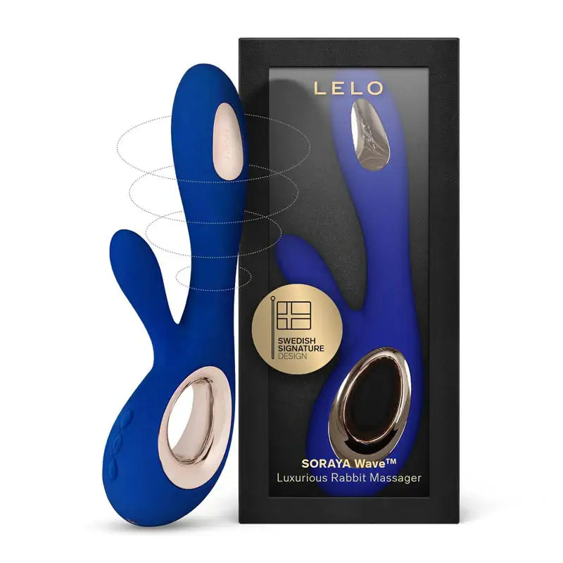 LELO Soraya Wave™ Midnight Blue Personal Massager ergonomic curved design come-hither tip dual stimulation Singapore