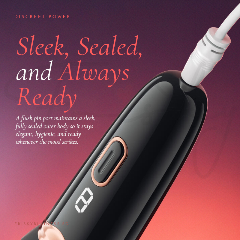 Stroker shown connected to its magnetic charging cable.