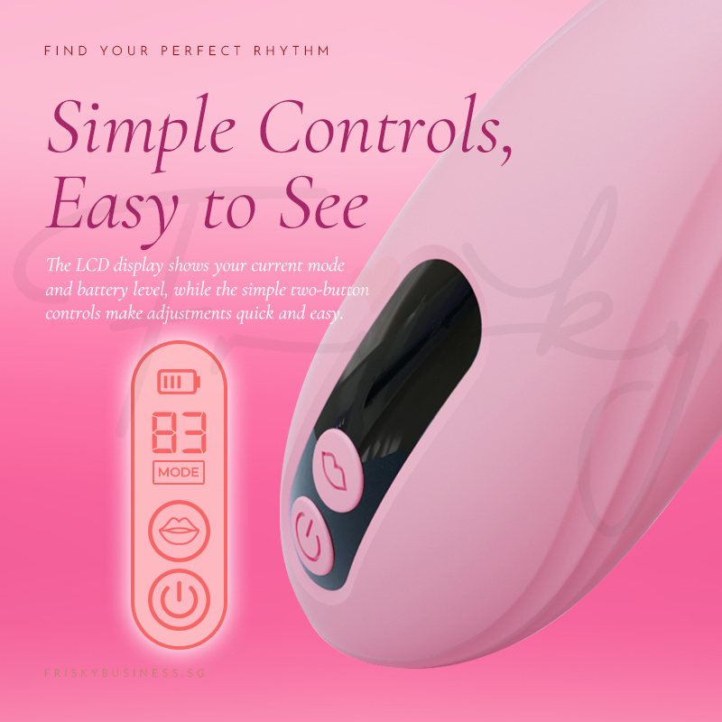 Close-up of the control buttons on a pink background