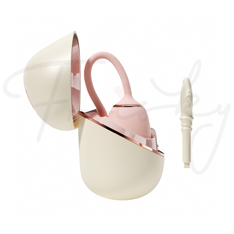 Case open beside the dual massager and slim wand attachment