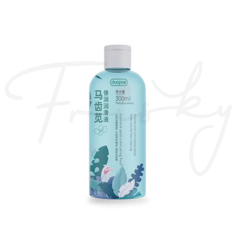 Duai water-based lubricant bottle on a plain white background
